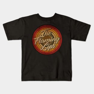 arjunthemaniac, circle retro faded The Flaming Lips Kids T-Shirt